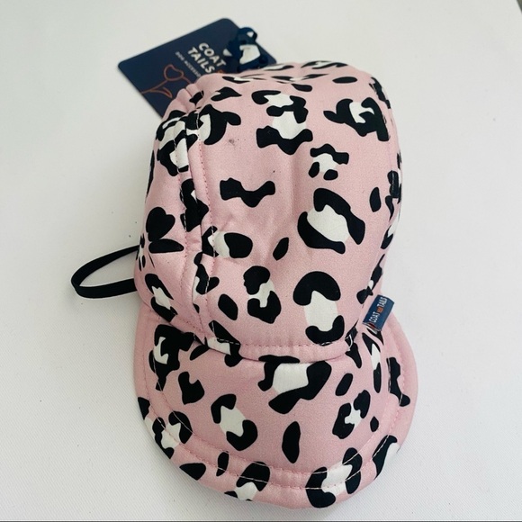NWT Coat and Tails Pink and Black Leopard Dog Hat L/XL - Picture 3 of 5